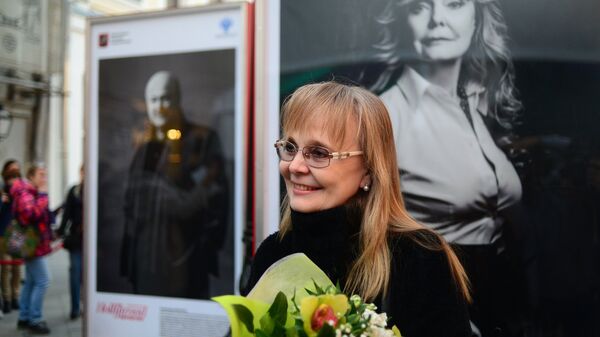 Актриса Наталья Белохвостикова на открытии выставочного проекта Легенды нашего кино в Москве