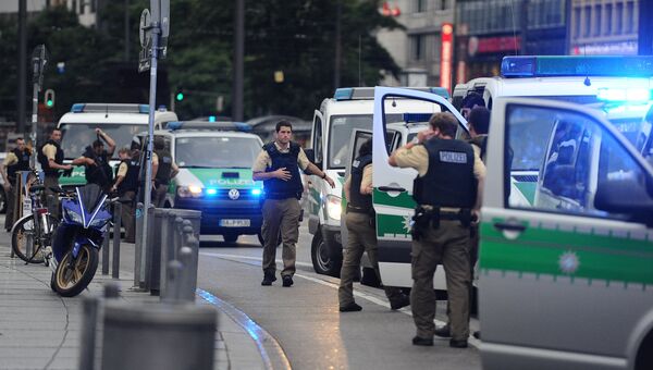 Полиция на площади Карлсплатц. Мюнхен, 22 июля 2016