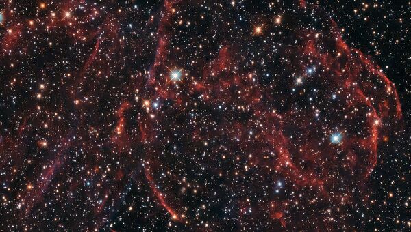 Останки сверхновой DEM L316A в соседней галактике
