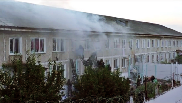 Стоп-кадр с видео штурма колонии в Хакасии. Архивное фото
