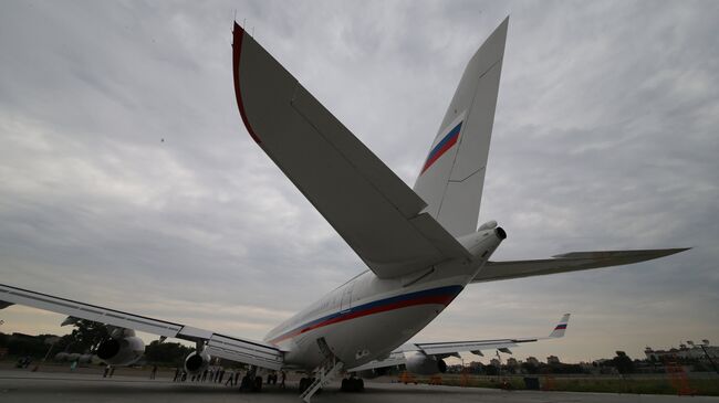 Самолет Ил-96 Специального летного отряда Россия. Архивное фото