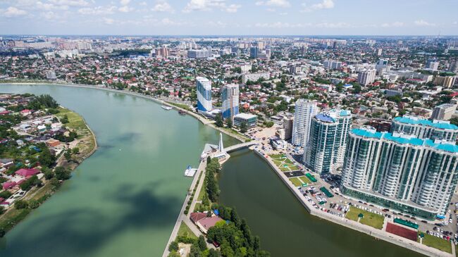 Вид на центр Краснодара. Архивное фото