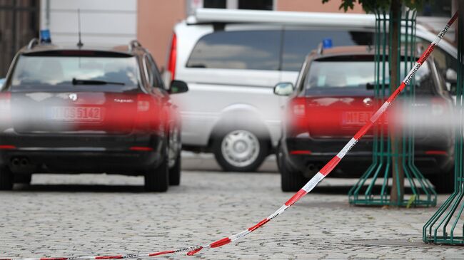 Автомобили полиции Германии в Ансбахе. Архивное фото