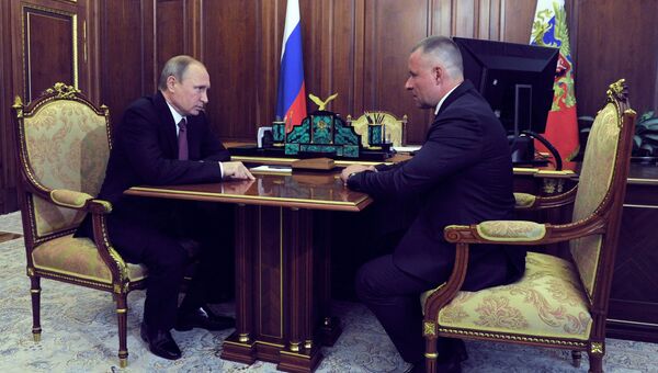 Президент РФ В. Путин встретился с Евгением Зиничевым. 27 июля 2016