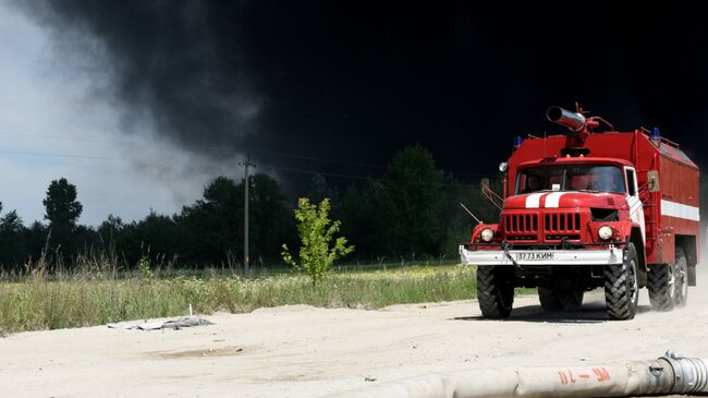 Автомобиль пожарной службы Украины. Архивное фото