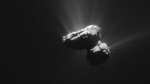 Фотография кометы 67P/Чурюмова — Герасименко снятая Rosetta