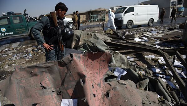 На месте теракта в Кабуле. 1 августа 2016