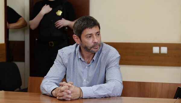 Актер Валерий Николаев, обвиняемый в нападении на полицейского, в Пресненском суде Москвы. 1 августа 2016