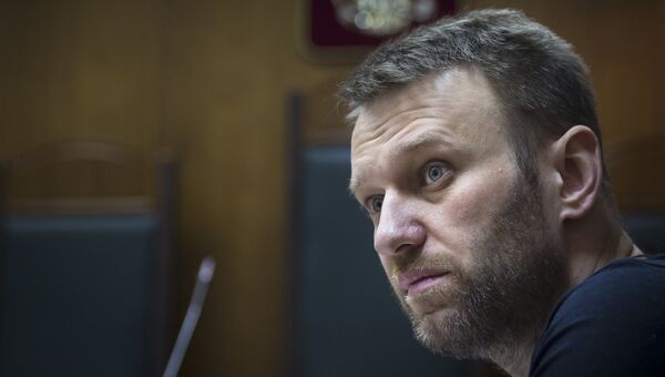 Алексей Навальный во время судебного слушания