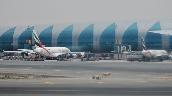 Самолеты авиакомпании Emirates в аэропорту Дубая