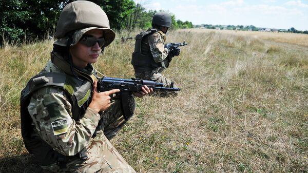 Учения пограничных войск во Львовской области Украины. Архивное фото