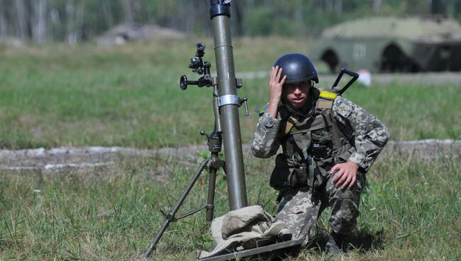 Учения пограничных войск во Львовской области Украины. Архивное фото