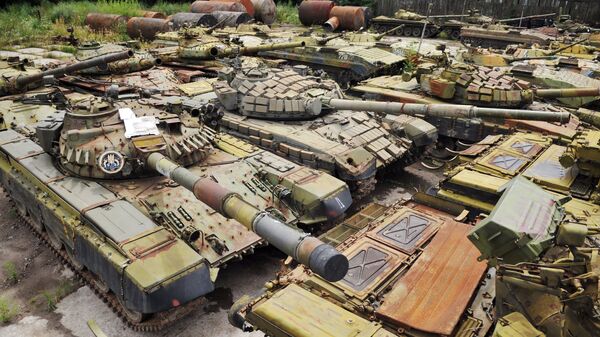 Полигон законсервированной военной техники на Украине