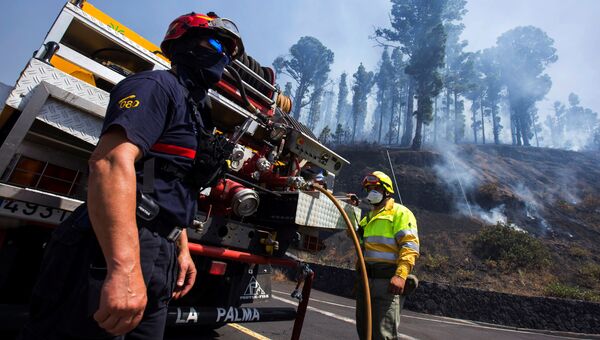 Лесные пожары на острове Пальма в Испании. 5 августа 2016