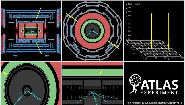 Данные с детектора ATLAS на Большом адронном коллайдере