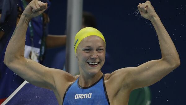 Шведская пловчиха Сара Шестрем установила мировой рекорд на дистанции 100 м баттерфляем на Олимпиаде в Рио