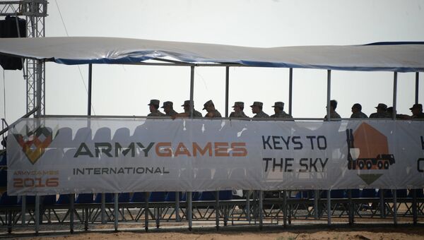Военнослужащие во время международного конкурса Ключи от неба