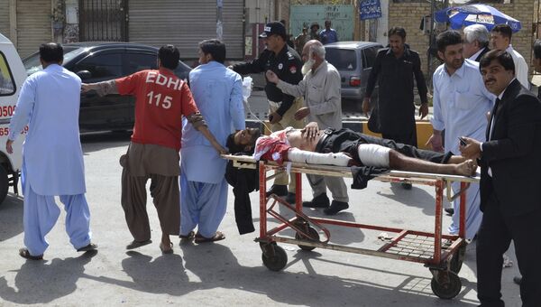На месте взрыва в больнице пакистанского города Кветта