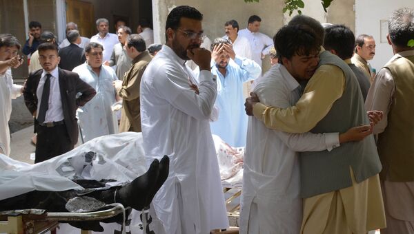 На месте взрыва в больнице пакистанского города Кветта. Архивное фото