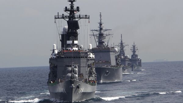 Корабли ВМС Японии в заливе Сагами