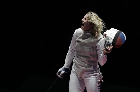 Рапиристка Инна Дериглазова на XXXI летних Олимпийских играх в Рио-де-Жанейро