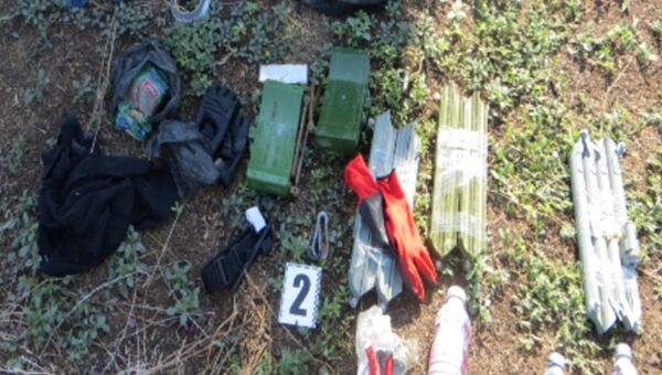 Мины, самодельные взрывные устройства обнаруженые в ходе задержания украинских диверсантов сотрудниками ФСБ России в Крыму