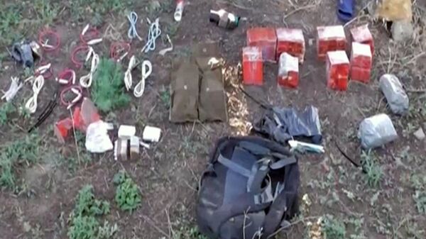 Тротиловые шашки, обнаруженые в ходе задержания украинских диверсантов сотрудниками ФСБ России в Крыму