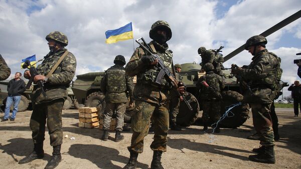 Военнослужащие украинской армии около города Изюм