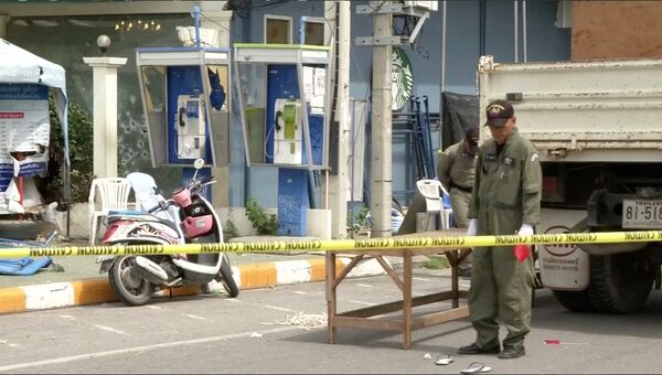 На месте взрыва в Таиланде