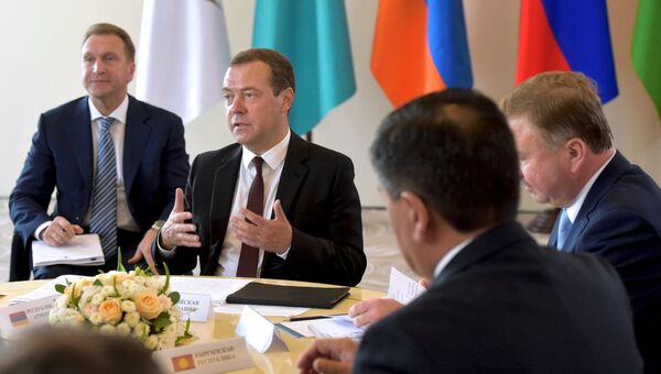 Дмитрий Медведев на заседании ЕАЭС в Сочи. 12 августа 2016