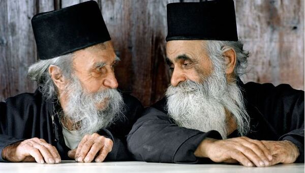 Афонские Монахи. Фото Стратоса Калафатиса