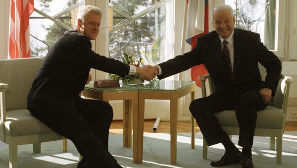 Борис Ельцин и Билл Клинтон. Архивное фото