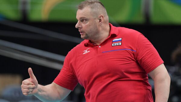Главный тренер сборной России Владимир Алекно на XXXI летних Олимпийских играх.