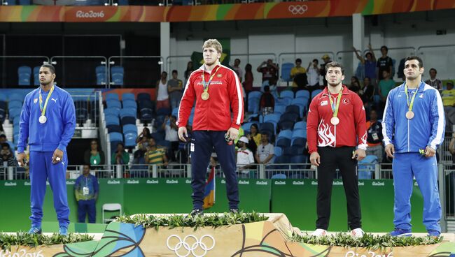 Армянский борец греко-римского стиля Артур Алексанян стал олимпийским чемпионом в Рио. 17 августа 2016 год
