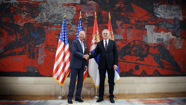 Вице-президент США Джо Байден и президент Сербии Томислав Николич в Белграде. 16 августа 2016