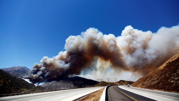 Дым от пожаров в штате Калифорния, США. 17 августа 2016