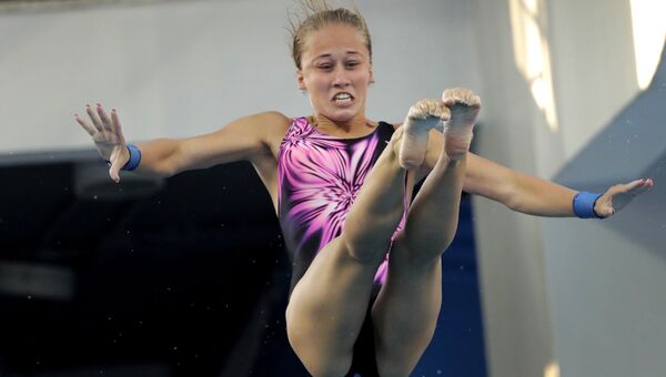 Российская спортсменка Юлия Тимошинина во время выступления на Олимпийских играх в Рио-де-Жанейро