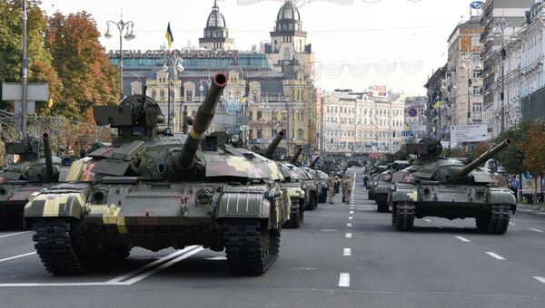 Репетиция военного парада ко дню Независимости Украины