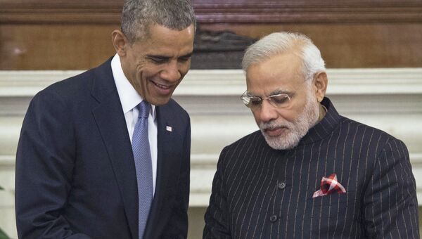 Президент США Барак Обама и премьер-министр Индии Нарендра Моди. Архивное фото