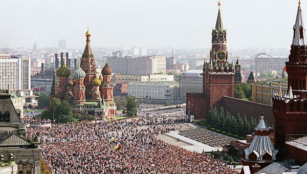 Митинг на Красной площади. 22 августа 1991 года