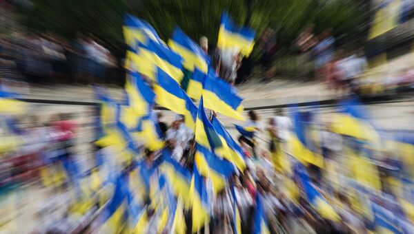 Праздничные мероприятия в Киеве, посвященные Дню флага Украины. Архивное фото