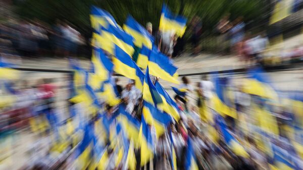 Праздничные мероприятия в Киеве, посвященные Дню флага Украины. Архивное фото