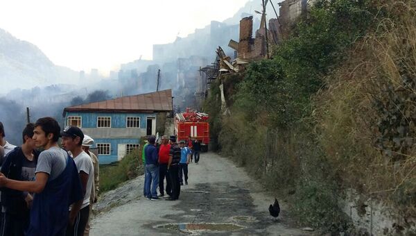 Пожар в селе Мокок, Дагестан