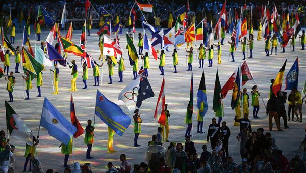 Флаги стран-участниц XXXI летних Олимпийских игр в Рио-де-Жанейро