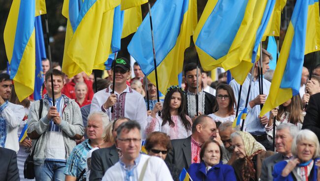 На праздновании Дня Независимости Украины. Архивное фото