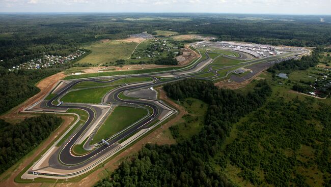 Вид на гоночную трассу Moscow Raceway . Архивное фото