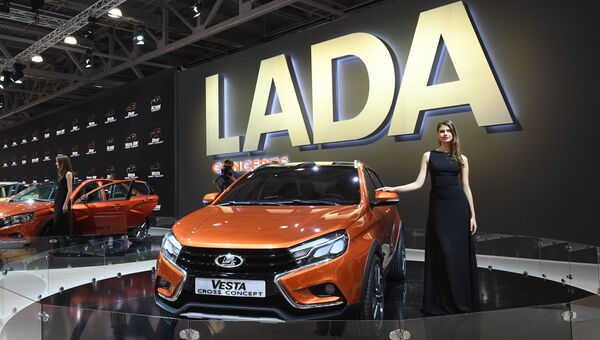 Автомобиль LADA Vesta на Московском международном автомобильном салоне-2016