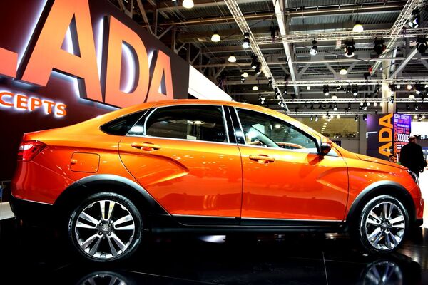 Автомобиль Lada Vesta Cross на Московском международном автомобильном салоне-2016 Автомобиль Lada Vesta Cross на Московском международном автомобильном салоне-2016