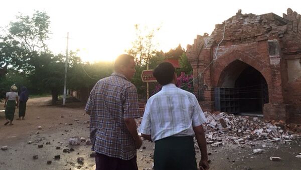 Последствия землетрясения в Мьянме. 2016 год