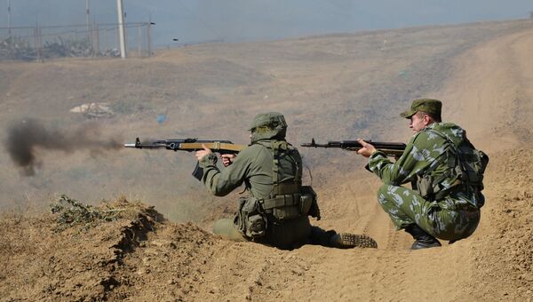 Тактические занятия мотострелковой бригады ЮВО МО РФ. Архивное фото